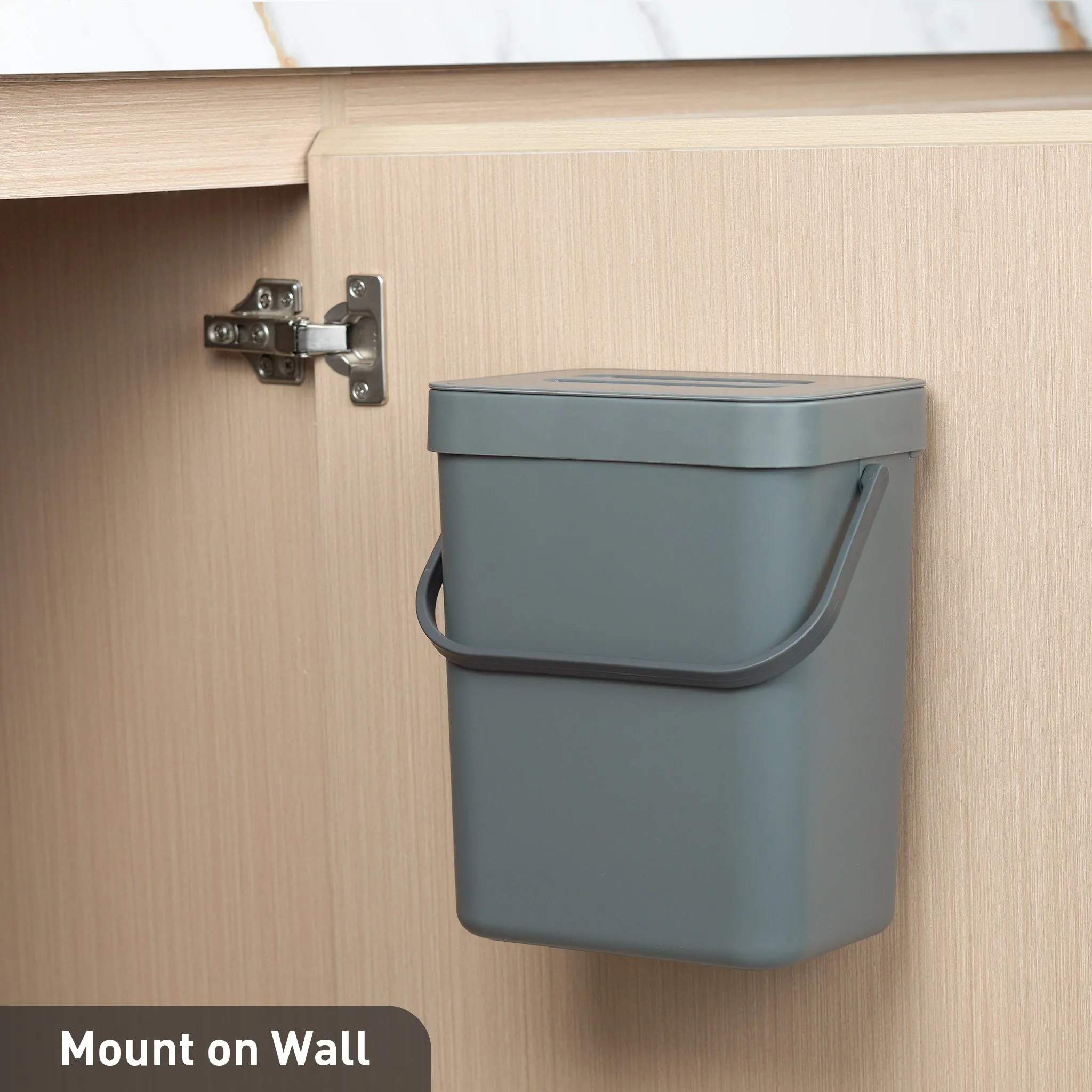 Puro Compost Bin with Lid - Dark Gray 5L / 1.32 Gal
