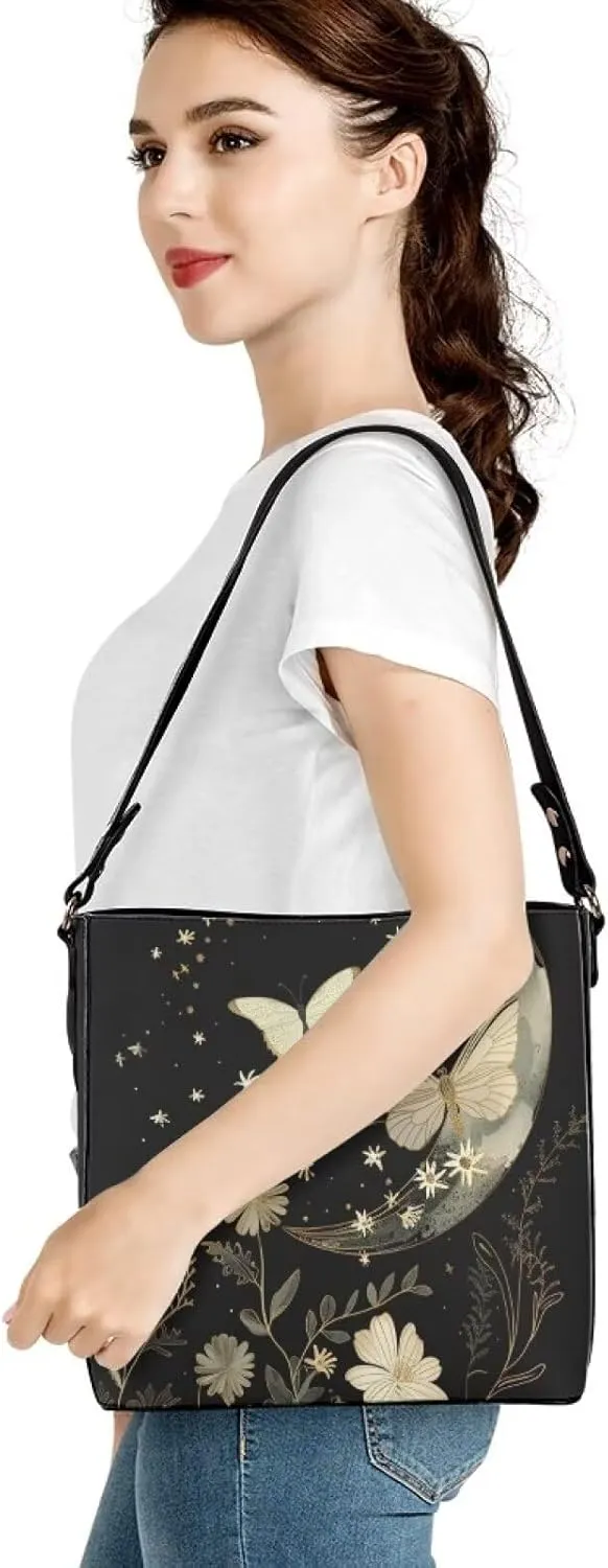 Retro Hobo Purse and Wallet Roomy Leather Bucket Bags with Straps and Pockets