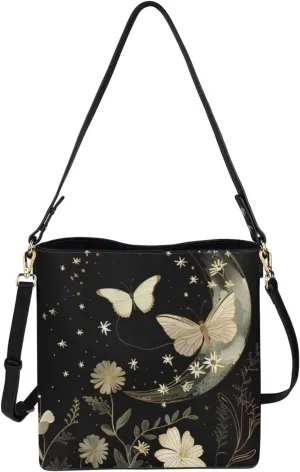 Retro Hobo Purse and Wallet Roomy Leather Bucket Bags with Straps and Pockets