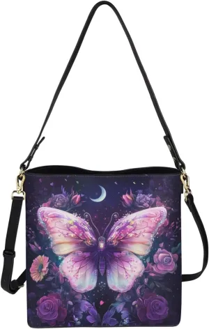 Retro Hobo Purse and Wallet Roomy Leather Bucket Bags with Straps and Pockets