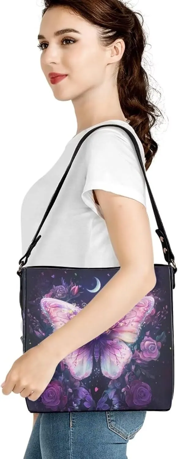Retro Hobo Purse and Wallet Roomy Leather Bucket Bags with Straps and Pockets