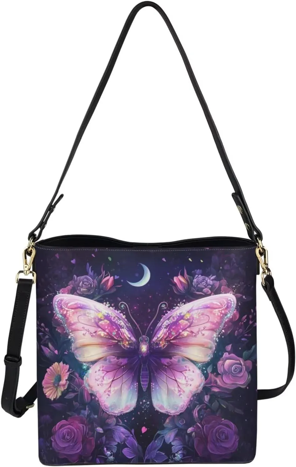 Retro Hobo Purse and Wallet Roomy Leather Bucket Bags with Straps and Pockets