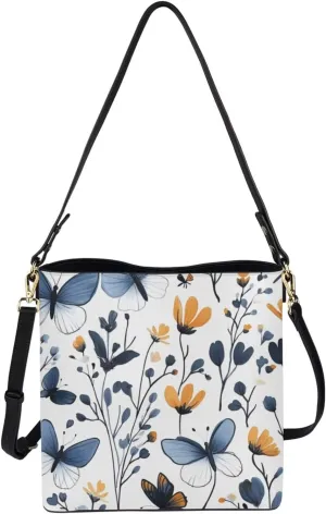Retro Hobo Purse and Wallet Roomy Leather Bucket Bags with Straps and Pockets