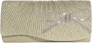 Rhinestone Bow Clutch Purses Women Chic Shiny Evening Handbag Evening Clutch Bag with Chain for Party Prom Wedding 2025