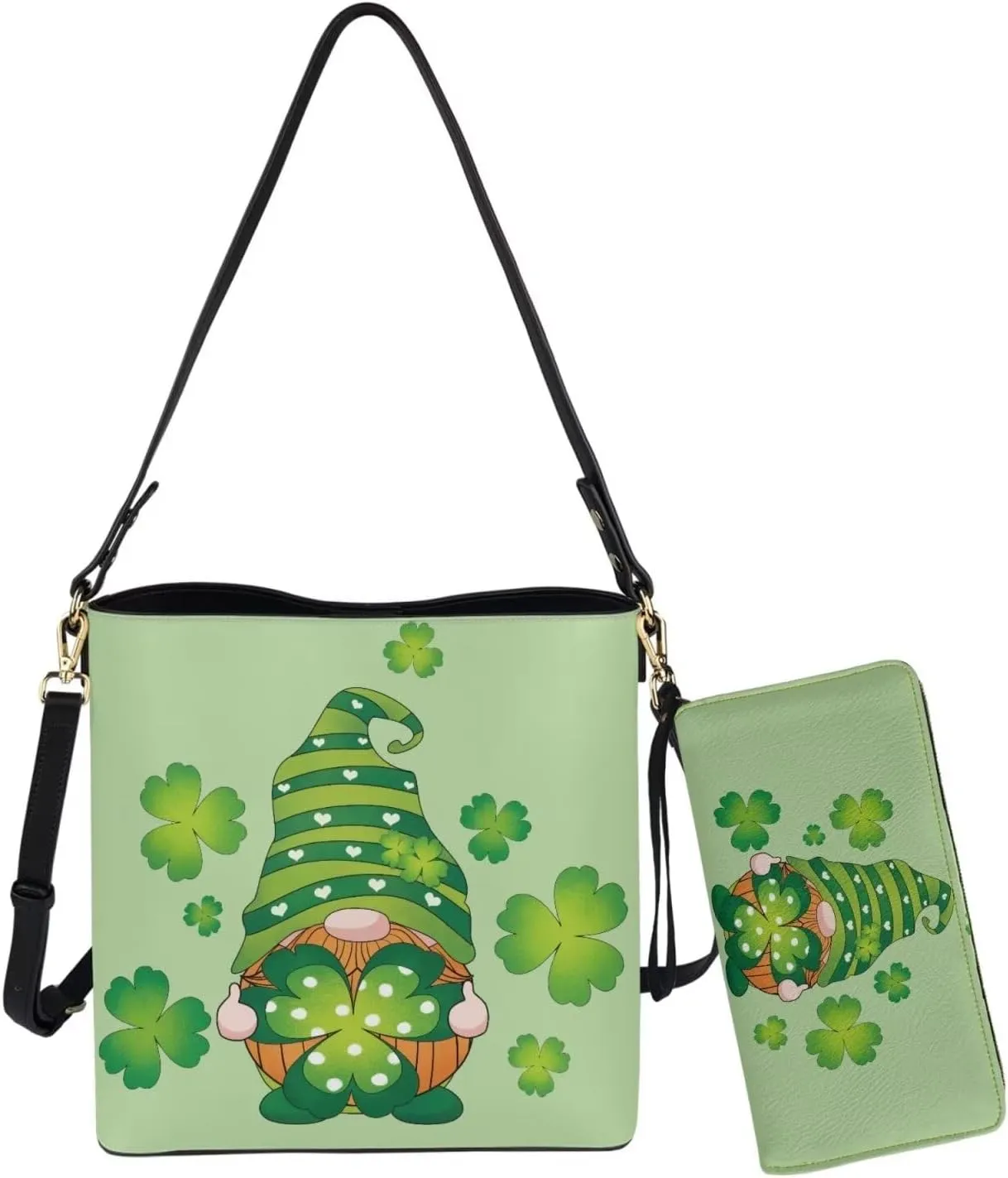 Rnyleeg Leather Hobo Bags for Women Crossbody Bags with Matching Waterproof Wallet 2 Pack Set