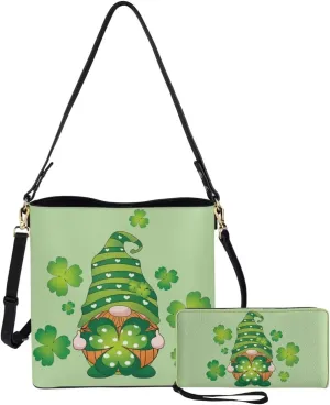 Rnyleeg Leather Hobo Bags for Women Crossbody Bags with Matching Waterproof Wallet 2 Pack Set