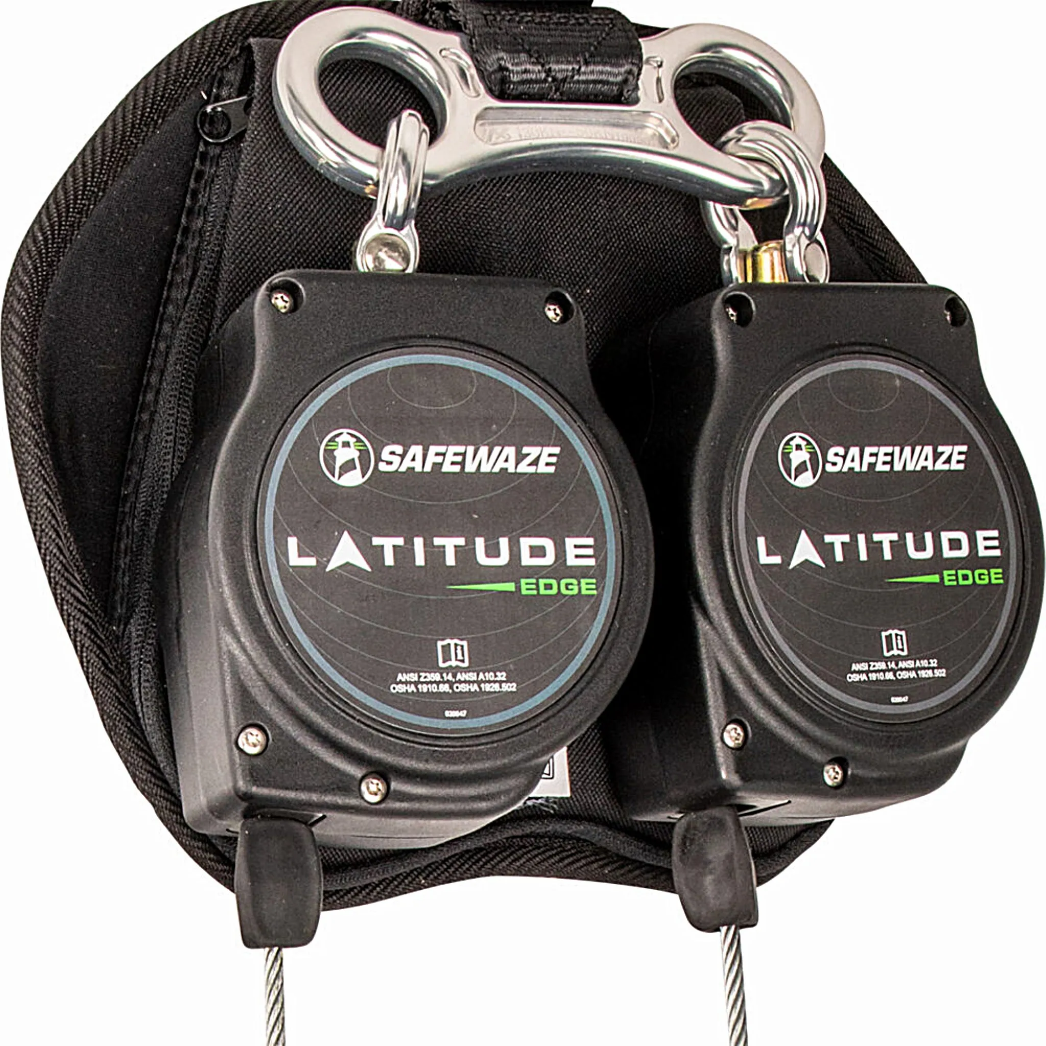 Safewaze SW8008-11LE-ALUDL Latitude Edge 11' Dual Cable SRL-P, 1 Each