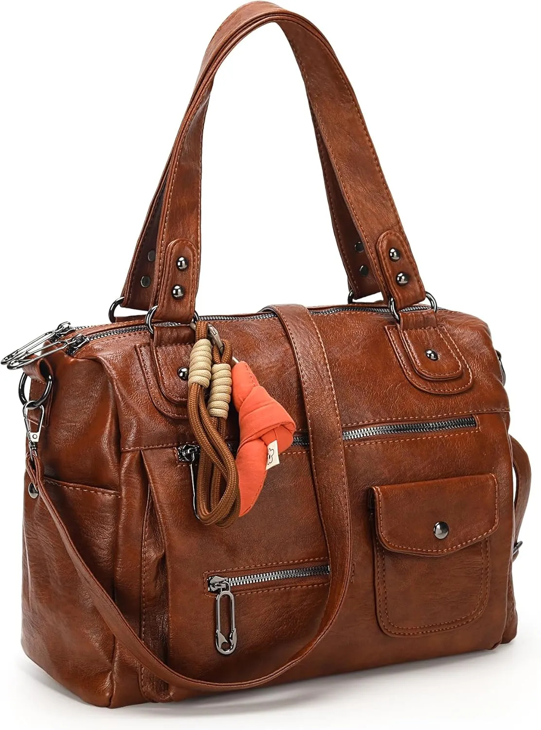 Satchel Bag for Women Leather Tote Bags Trendy Ladies Shoulder Bag Top Handle HandBag Crossbody Bags for Women