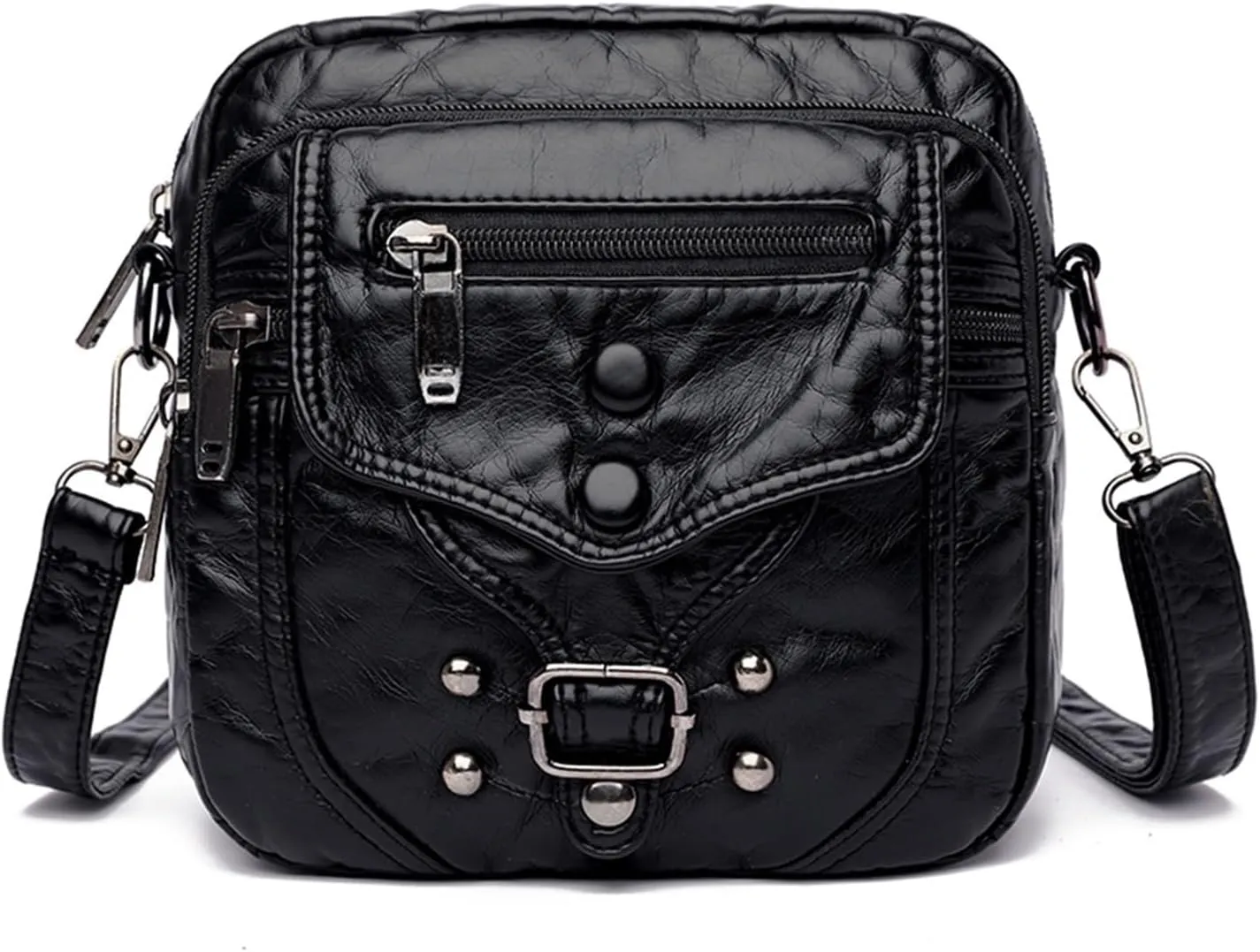 Shoulder Bag Large Capacity Waterproof Canvas Handbag with Shoulder Strap Stylish and Versatile Leisure Bag(Black)