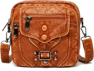 Shoulder Bag Large Capacity Waterproof Canvas Handbag with Shoulder Strap Stylish and Versatile Leisure Bag(Brown)
