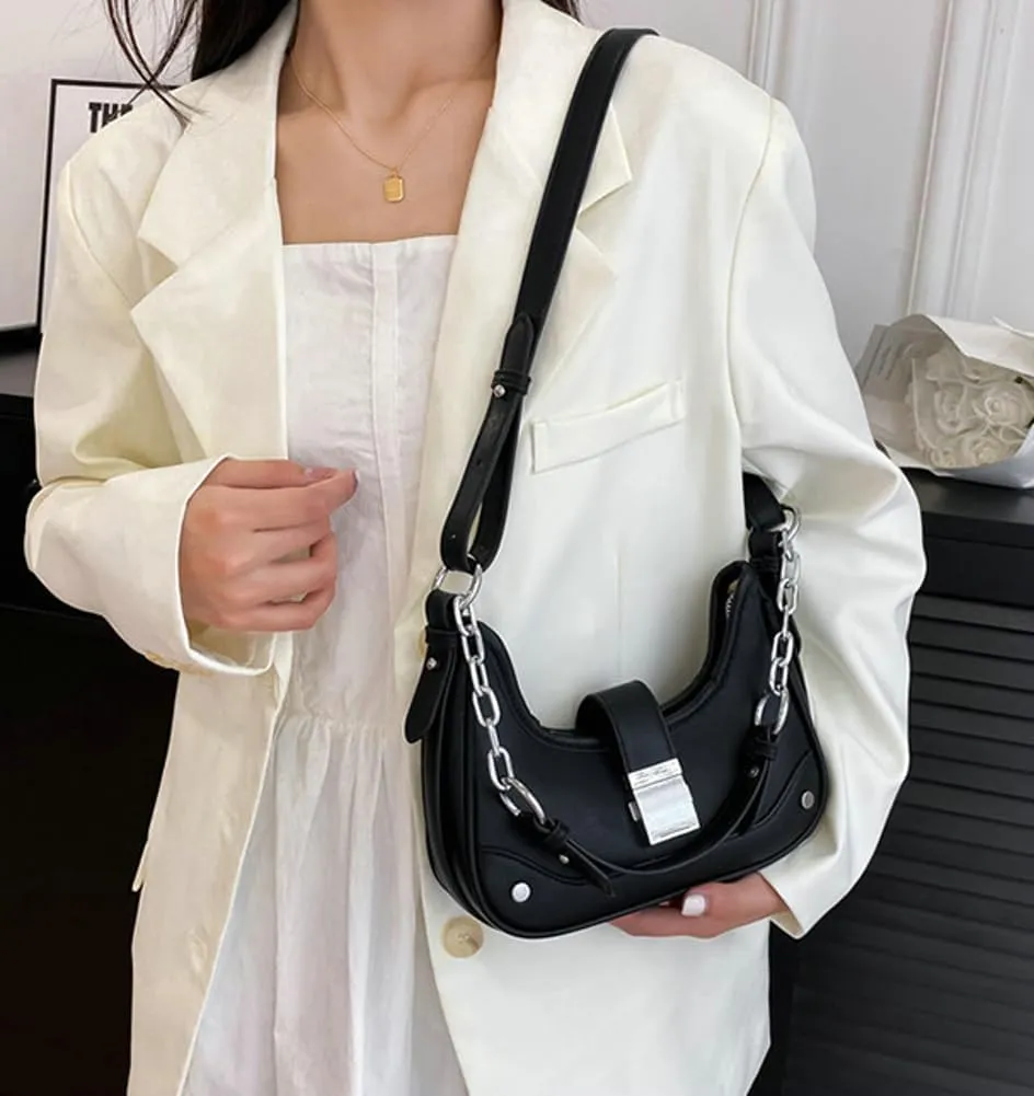 Shoulder Bag Purse for Women Trendy Plaid Hobo Bags Small Crescent Saddle Bags Tote Handbag Crossbody Bag