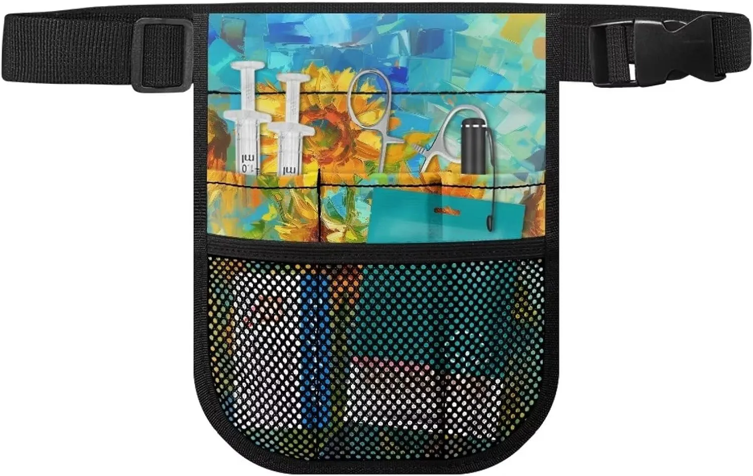 Sky Sunflower Nurse Fanny Pack for Women Nursing School Essentials Convenient Blue Fashion Pouch Bag Doctor'S Ergonomic Safe and Hygienic Dustproof and Waterproof, Medium, BZT22