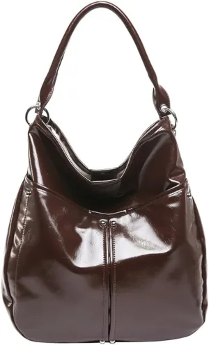 Slouchy PU Leather Crescent Hobo Bags Women Trendy Crossbody Purse Shoulder Bag Top-handle Satchels Travel Tote Handbag