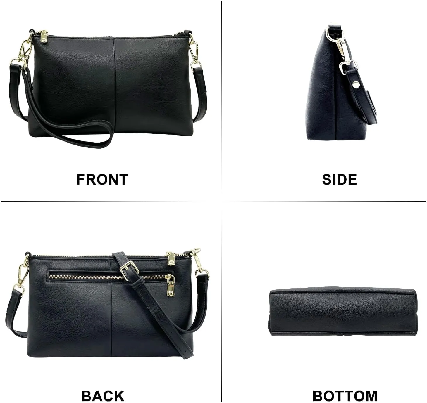 Small Crossbody Clutch Purses Bags for Women Wristlet Wallet Vegan Shoulder Handbags Guitar Strap   Leather Strap