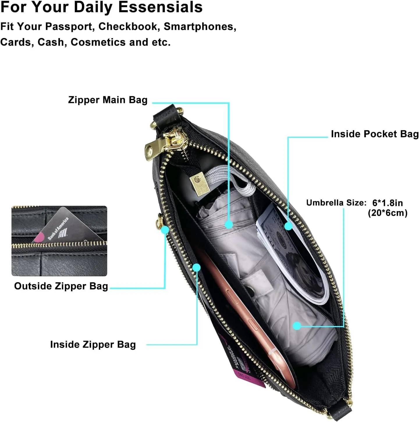 Small Crossbody Clutch Purses Bags for Women Wristlet Wallet Vegan Shoulder Handbags Guitar Strap   Leather Strap