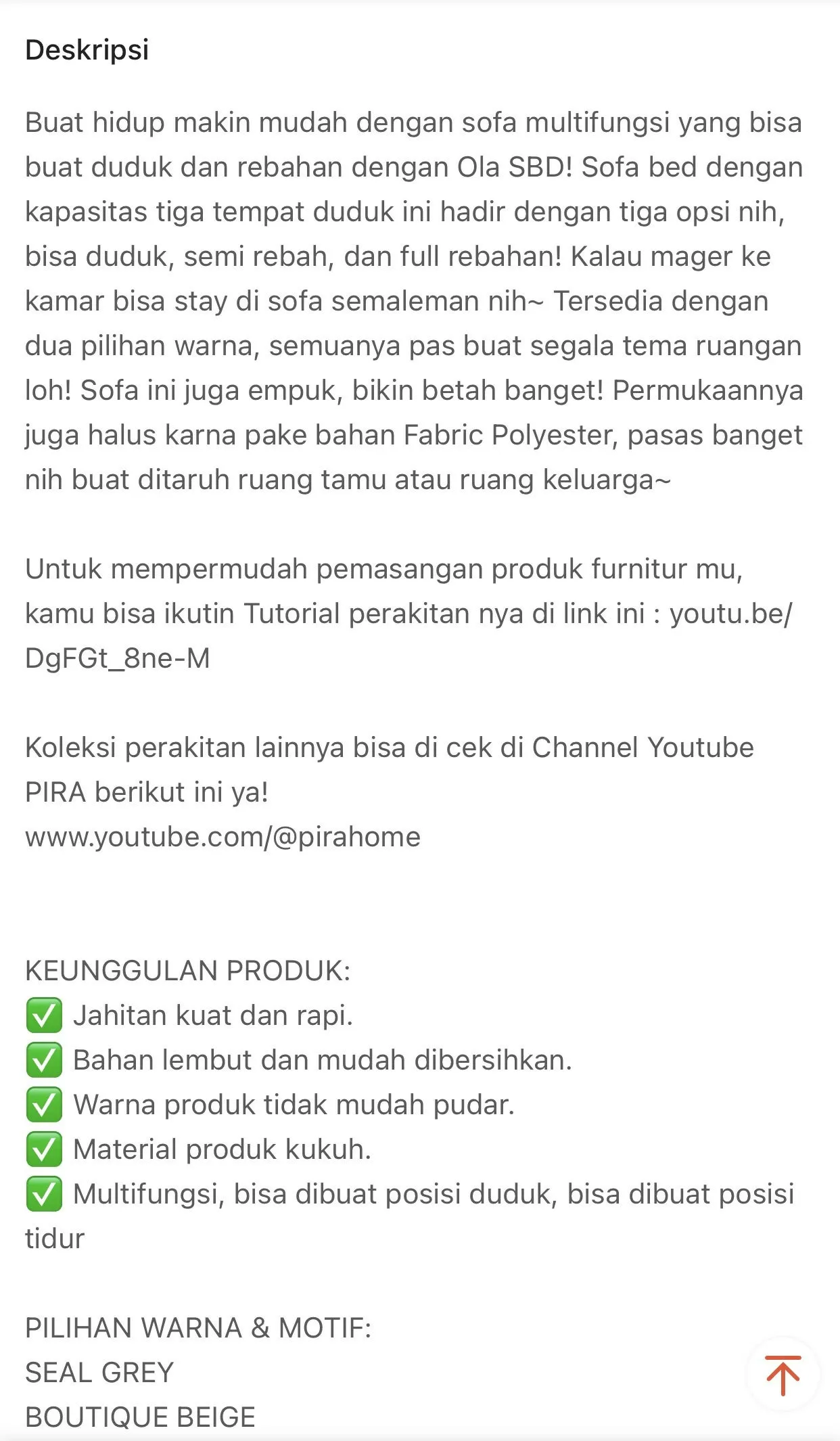 Sofa , sofa lipat , sofa bed , sofa kasur