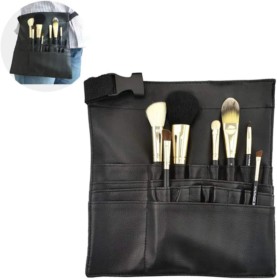 SteelFever 22 Pockets Professional Cosmetic Makeup Brush Bag with Adjustable Belt Strap for Artist