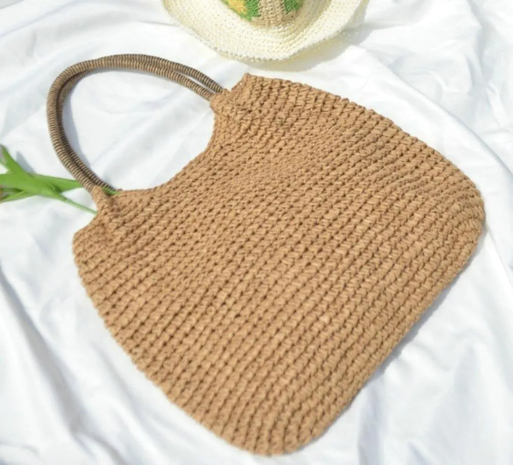 Straw Hobo Bag for Women Trendy Tote Bags Woven Shoulder Bag Large Summer Beach Handbag Purse