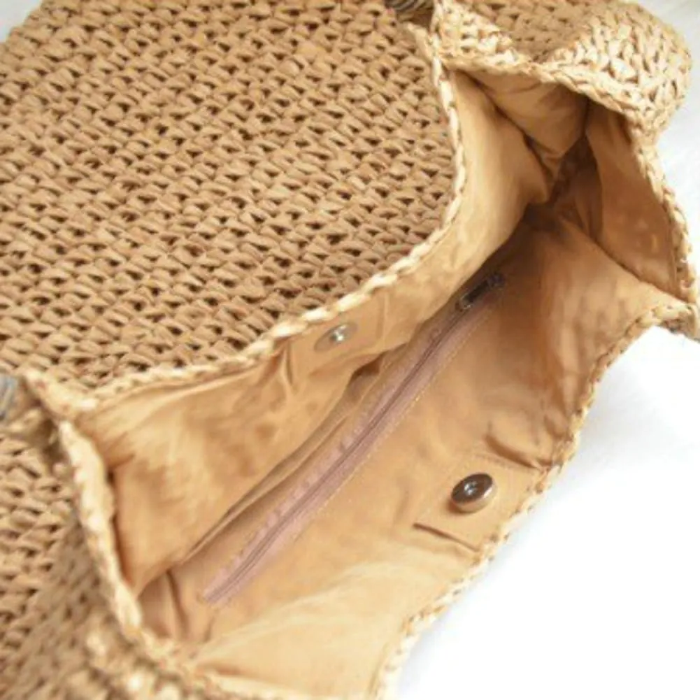 Straw Hobo Bag for Women Trendy Tote Bags Woven Shoulder Bag Large Summer Beach Handbag Purse