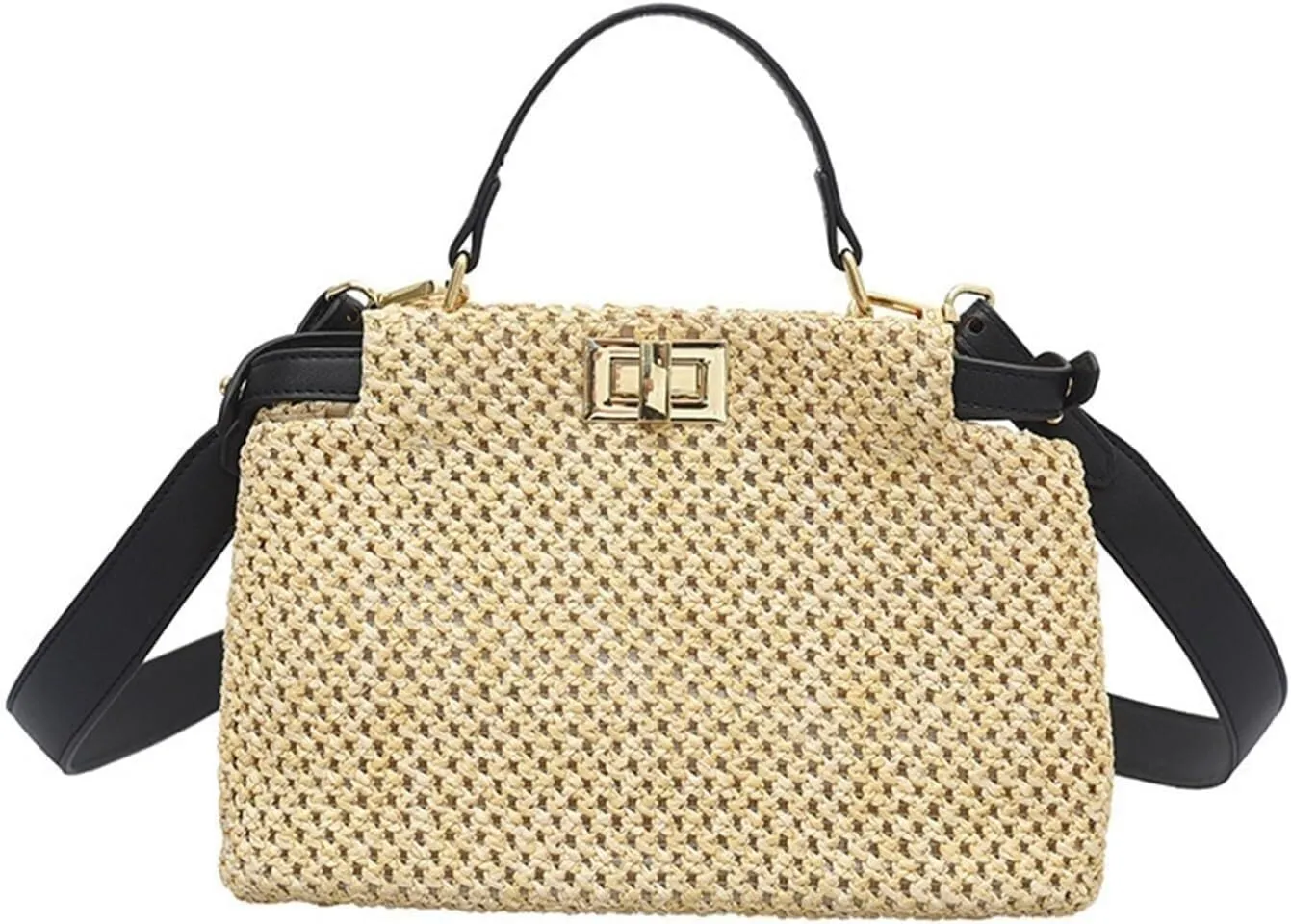 Straw Purses for Women 2024 Beach Bag for Women Small Tote Bag Straw Shoulder Bag Chic Handbag Satchel Crossbody Bag Purses