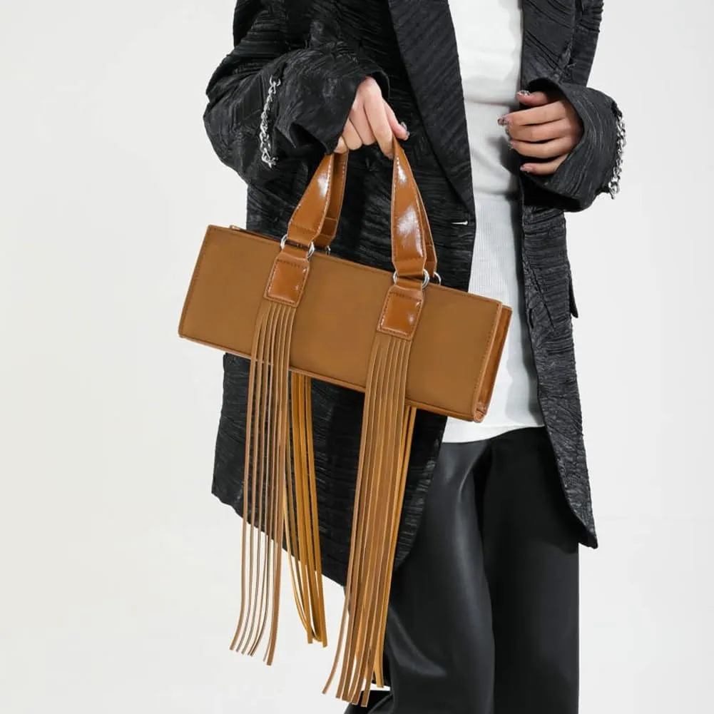 Stylish Crossbody Bags for Women Vintage Handbags for Women 2025 Suede Bag with Tassel Shoulder Bag Satchel Purse 2025 Trendy