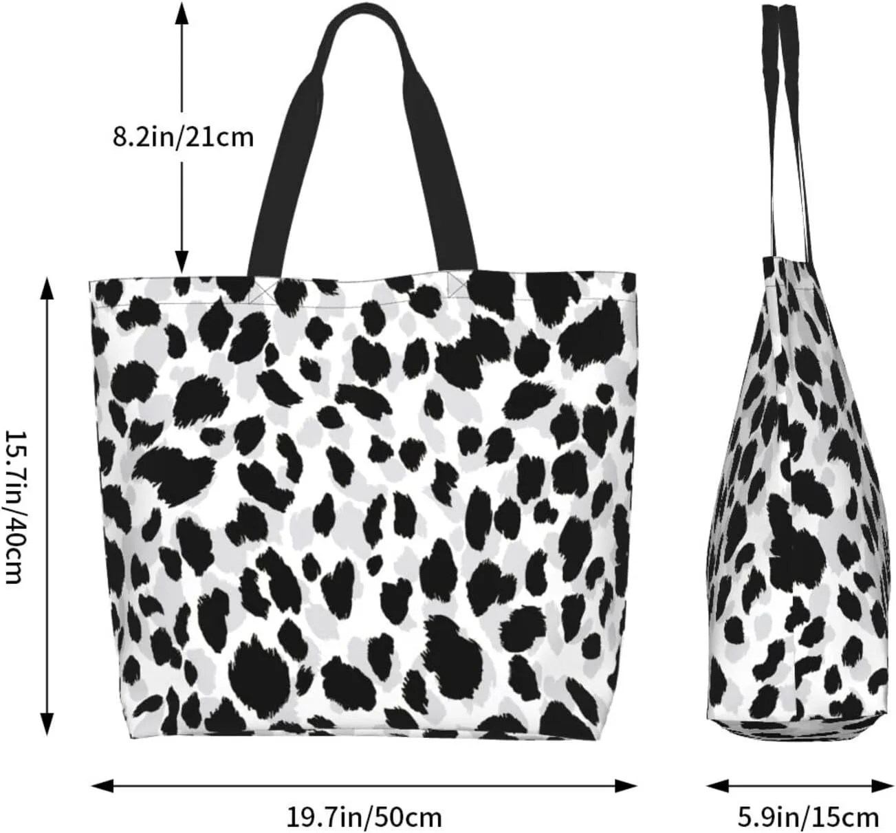 Stylish Print Tote Bag Extra Large Reusable Grocery Shopping Shoulder Tote Bag Portable Storage Handbag