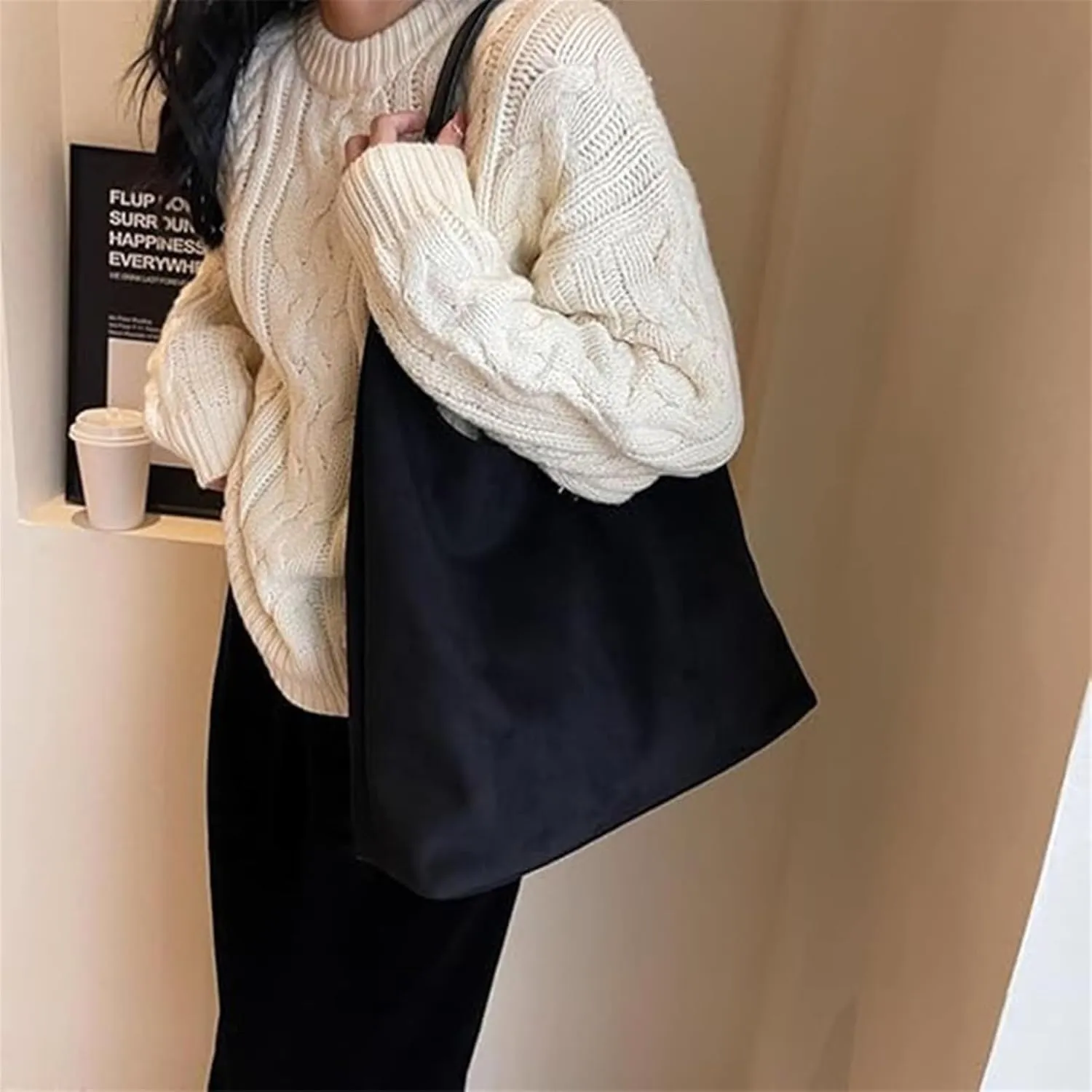Suede Hobo Bags for Women, Brown Suede Handbag, Suede Slouchy Bag Hobo Handbag, Travel Shopping Bag(Brown)