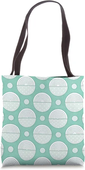 Teal Geometric Pattern Design, Modern Abstract Art Tote Bag