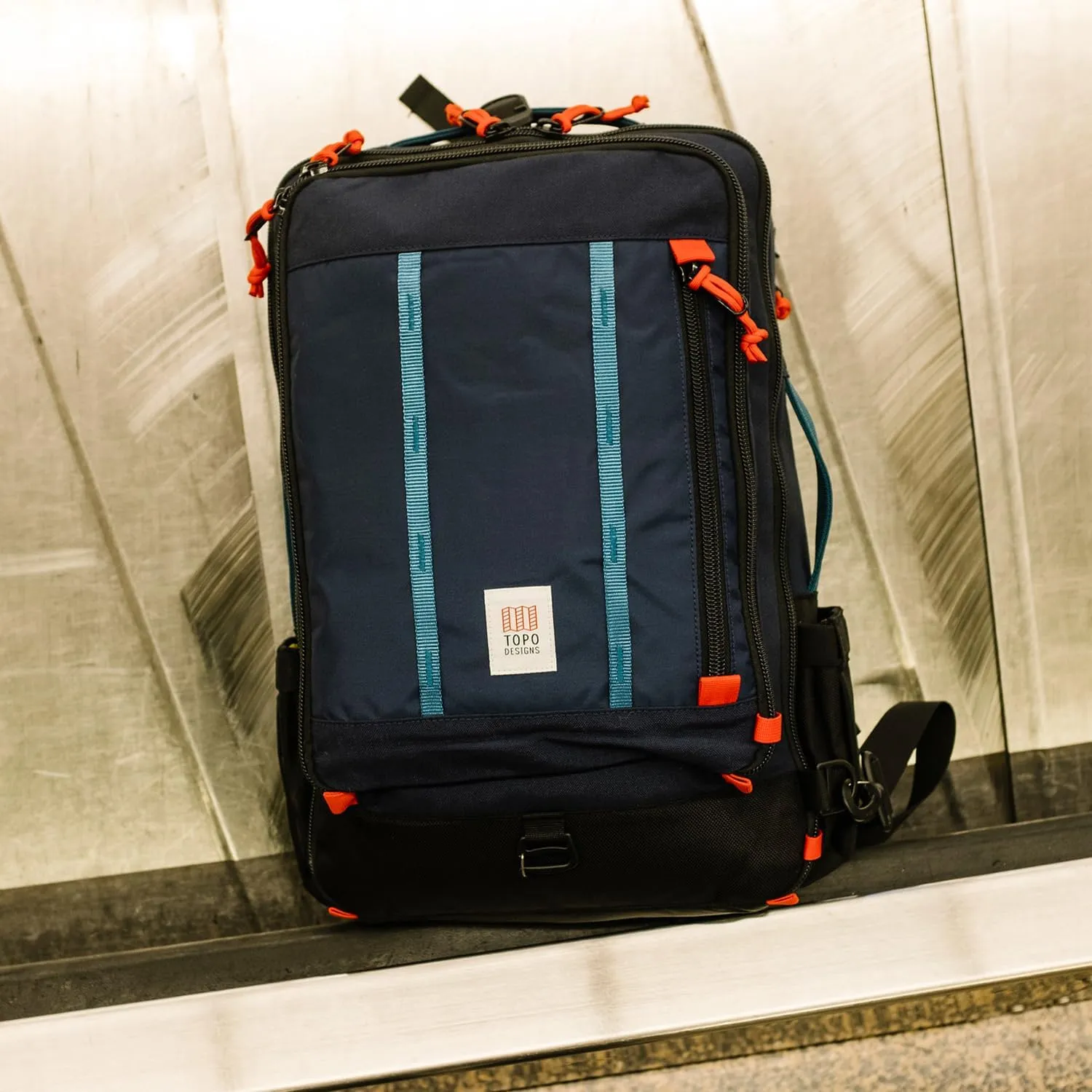 Topo Designs Global Travel Bag 30-40 Liter - Carry-on Compliant Versatile Pack, 3 Carry Options, External Laptop Sleeve (Original, 30L, Pine)