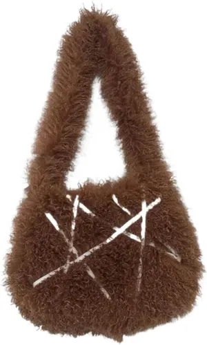 Tote Bag Messenger Bags Women Furry Crossbody Bags Handbags Fluffy Shoulder Bag For Women