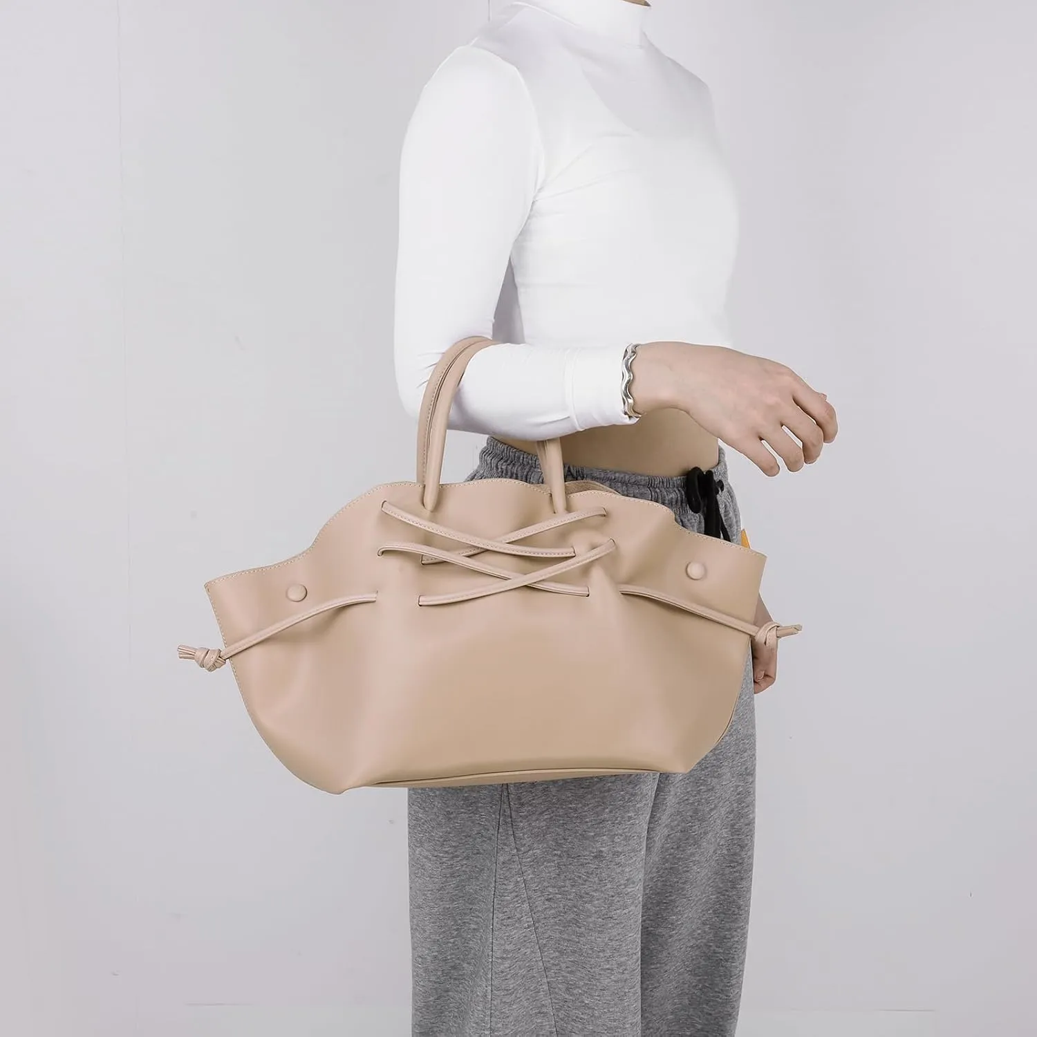 Tote Bags for Women, Large Capacity Crossbody Bag Set PU Top-Handle Tote Shoulder Bags Designer Satchel Bag