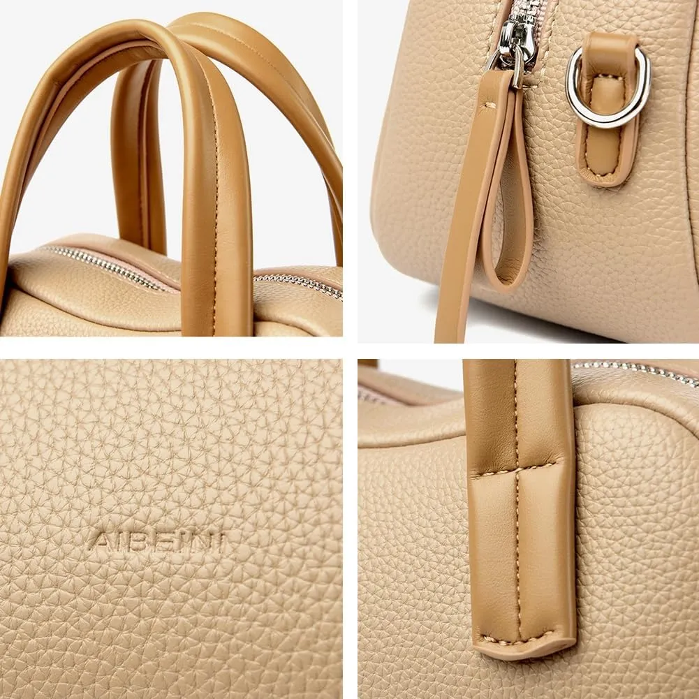 Trendy Crossbody Bags for Women Vegan Leather Shoulder Handbag Top Handle Satchel Bags Pillow Purse Clutch Tote Bag
