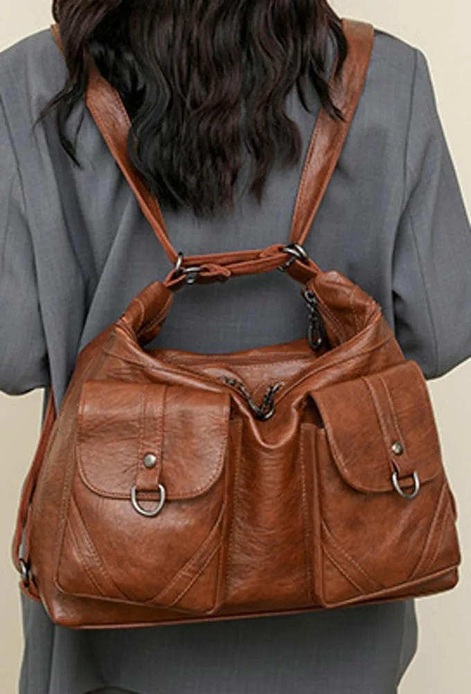 Trendy Hobo Shoulder Bags Women 2025 Spring Large Size Crossbody Purse Satchel Backpack Tote Handbags Multi-Pockets