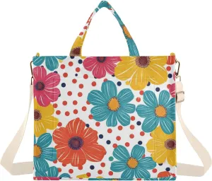 Tropical Flowers Corduroy Tote Bag for Women Hobo Crossbody Bag Purse Stylish Shoulder Handbag Messenger Bags, S
