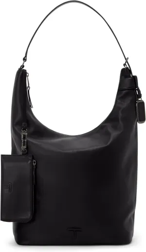 TUMI - Voyageur Evora Large Hobo - Modern Silhouette Shoulder Bag - Crescent Hobo Bag - Black Leather