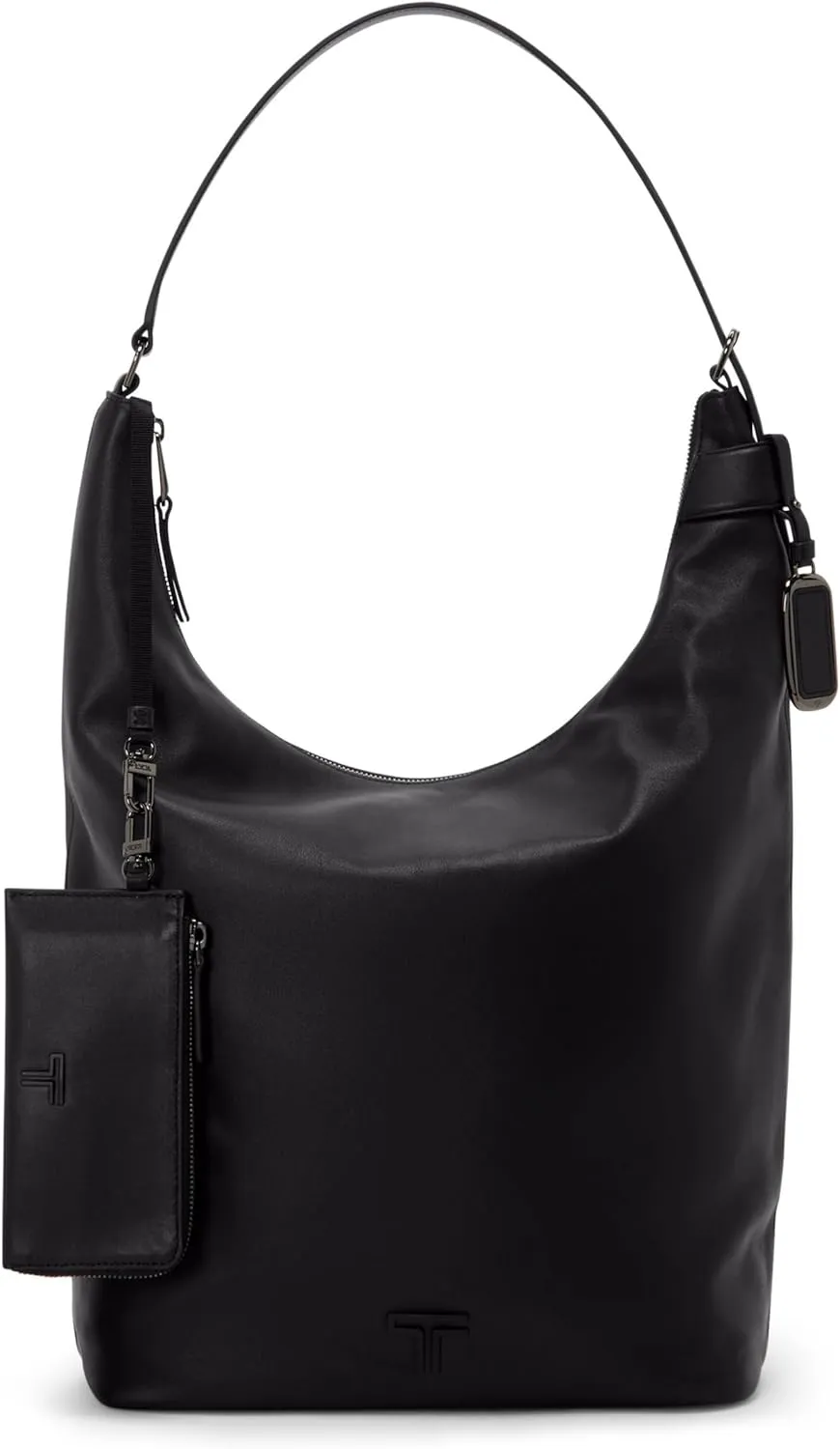 TUMI - Voyageur Evora Large Hobo - Modern Silhouette Shoulder Bag - Crescent Hobo Bag - Black Leather