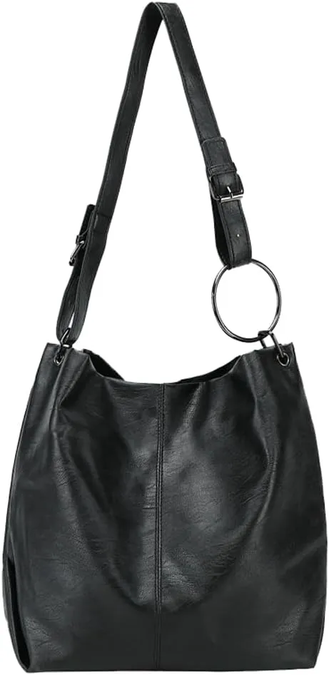 Vegan Leather Bucket Bags for Women Fashion Hobo Bags for Women Crossbody Purses for Ladies Large Tote Bag Shoulder Bag