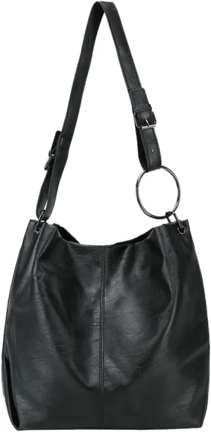 Vegan Leather Bucket Bags for Women Fashion Hobo Bags for Women Crossbody Purses for Ladies Large Tote Bag Shoulder Bag