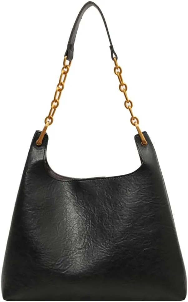 Vegan Leather Hobo Bags for Women Shoulder Bag Slouchy Tote Bag Modern Top Handle Handbag Purse