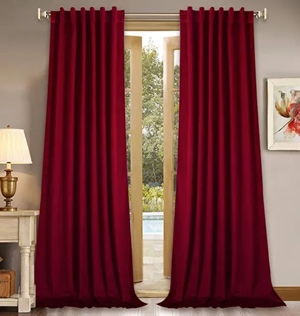 Velvet Curtain Red 52 x 120