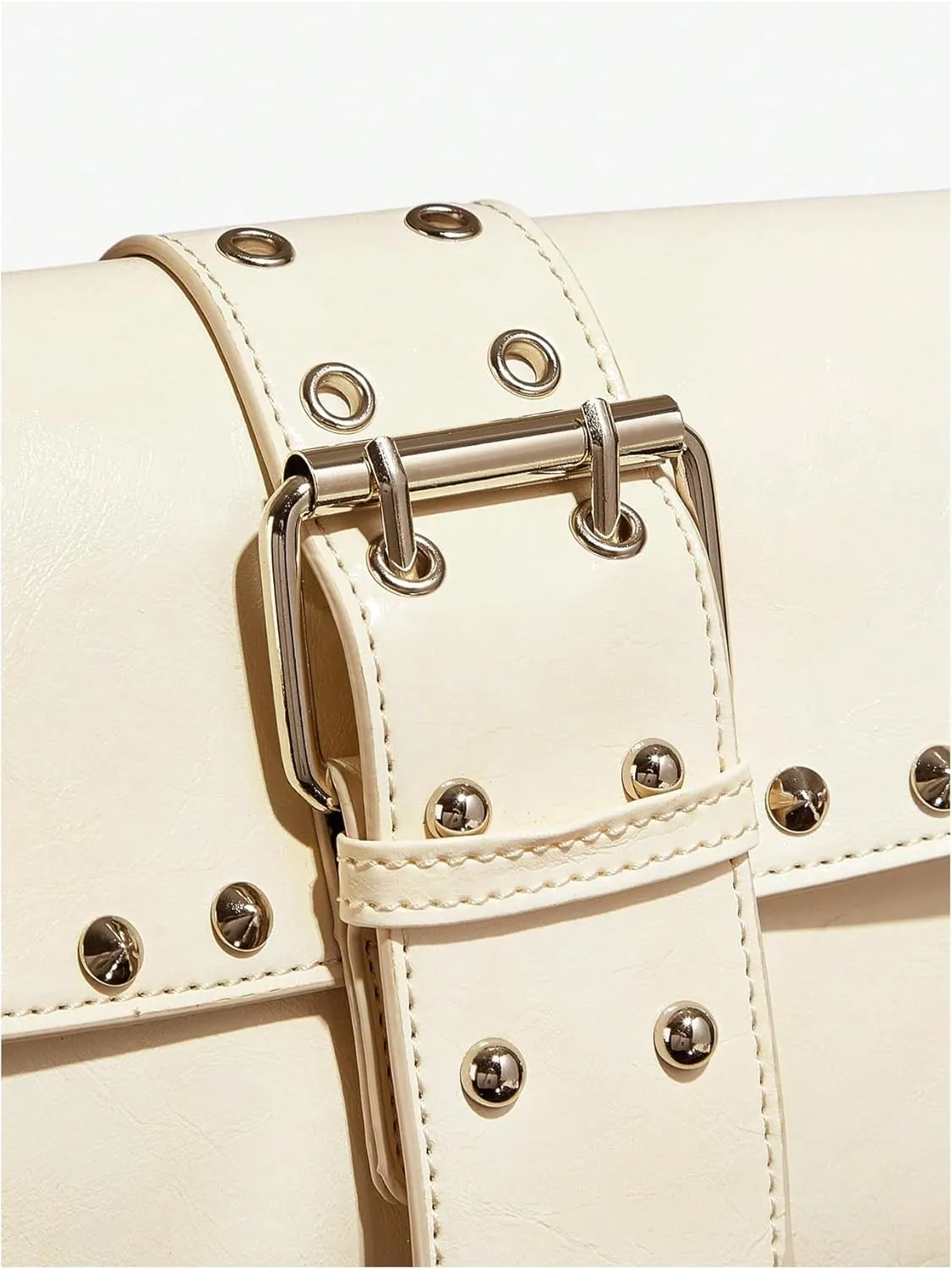 Verdusa Women's Shoulder Bag Y2K Handbag Cute Trendy Goth Studded Rivet Punk Purse