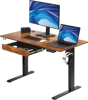 Vevor Electric Standing Desk 47.2" x 23.6" 180 Lbs. Capacity 28.3" to 45.1" Height Adjustable with Drawer New