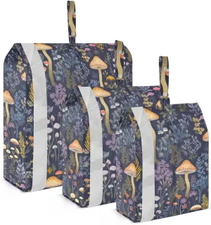 Vintage Forest Mushroom Packing Cubes for Travel 3 Set Travel Organizer Bags Suitcase Organizer Bags for Packing