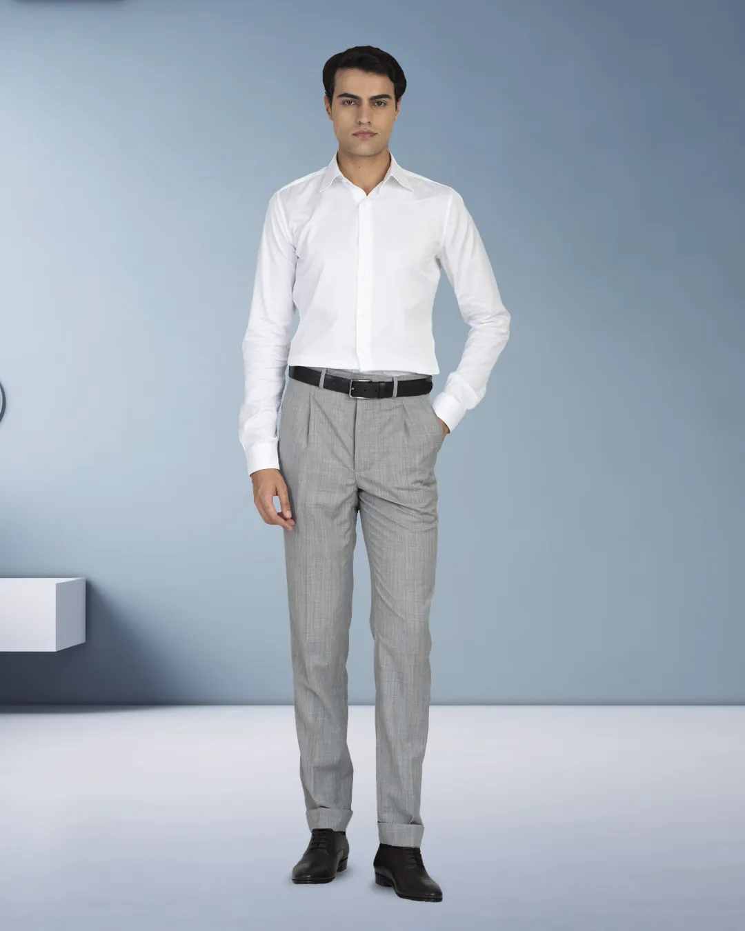 Washable Wool Grey Pant
