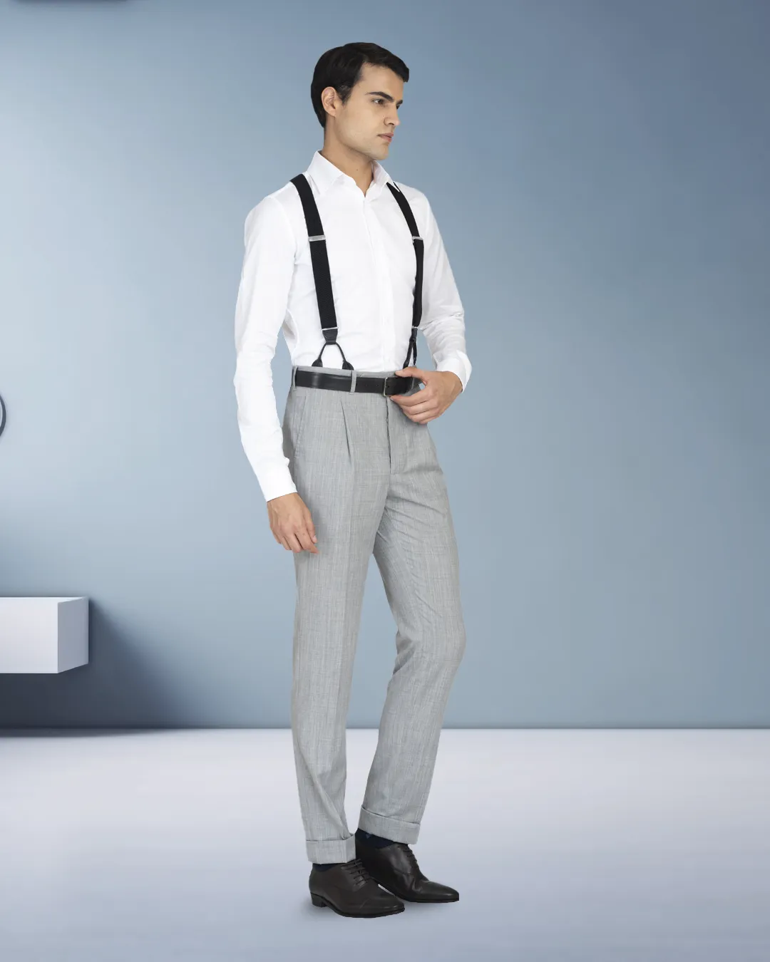 Washable Wool Grey Pant