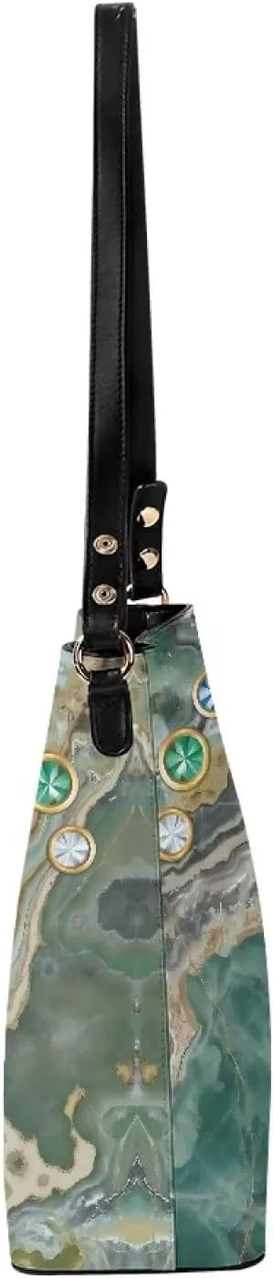 Waterproof Bucket Bags for Women, Crossbody Bag for Women Handbags PU Leather Shoulder Bags, 11x 4.5x 11.4