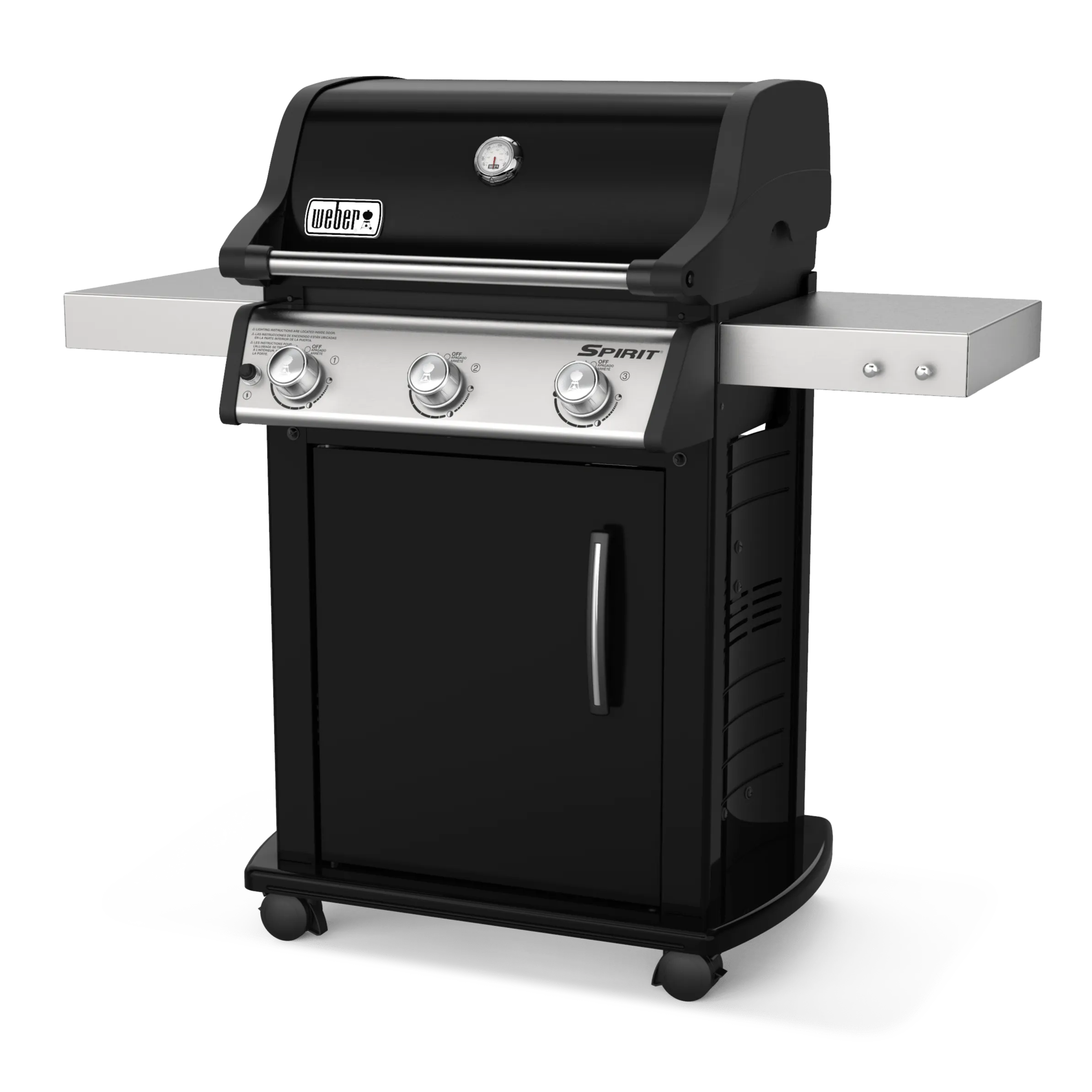 Weber Spirit E-315 3-Burner BBQ in Black with Cast-Iron Cooking Grates