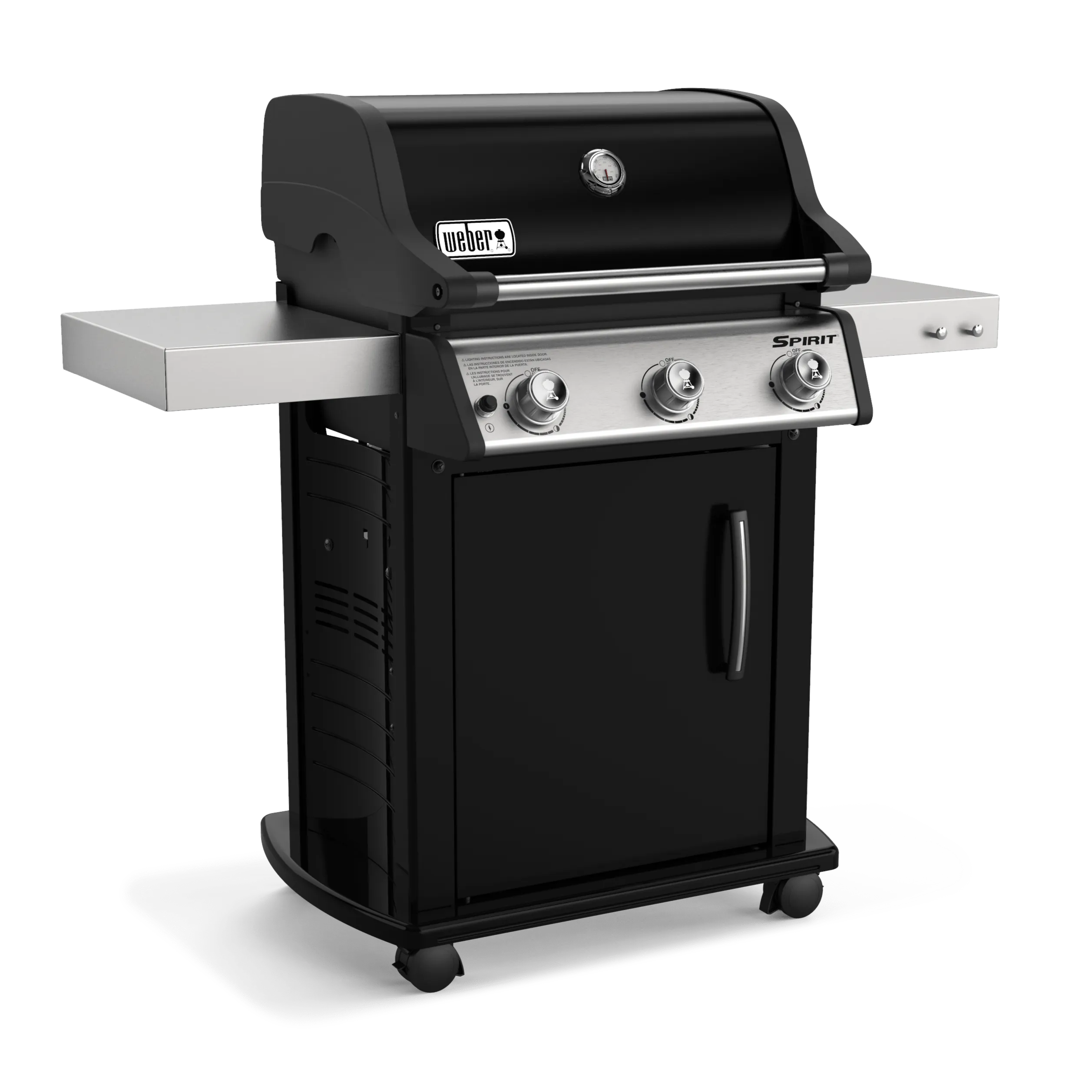 Weber Spirit E-315 3-Burner BBQ in Black with Cast-Iron Cooking Grates