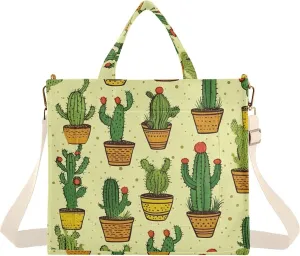 Western Cactus Corduroy Tote Bag for Women Hobo Crossbody Bag Purse Stylish Shoulder Handbag Messenger Bags, S
