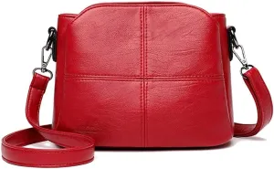 Women's Bags Retro Design Crossbody Bag Trend PU Leather Bucket Shoulder Bags Small Handbags(White-Dinosaur Doodle4)